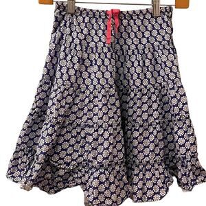 Mini Boden Floral Maxi Skirt Girls Size 7-8 Blue‎ Bloom Print Cotton Bohemian